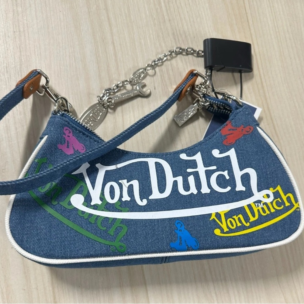 Von Dutch Multicolor Denim Shoulder Bag